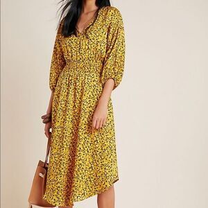 Anthropologie Marigold Midi Dress NWT Size Extra Small Petite XSP